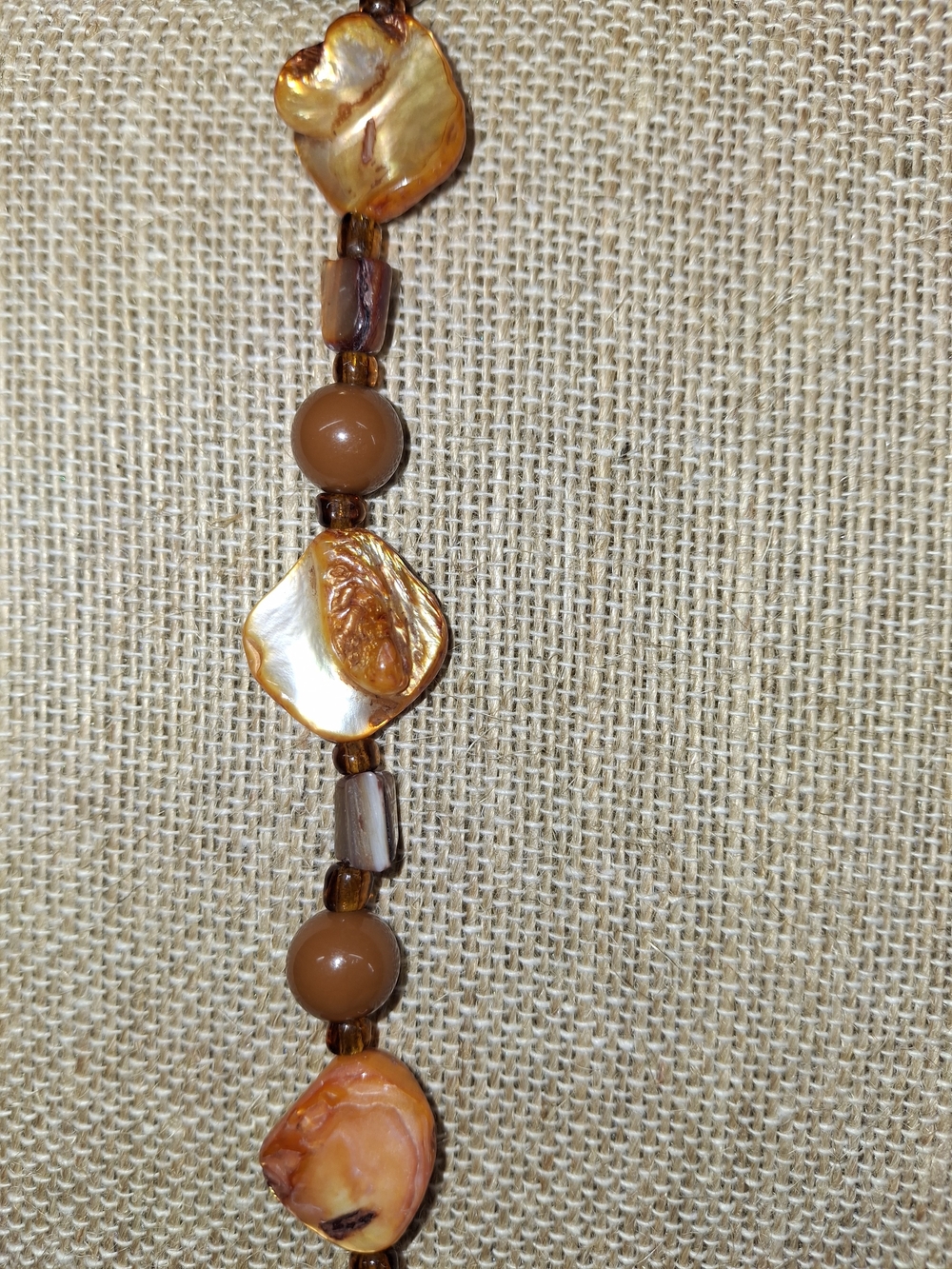 Elegant Brown Shell and Bead Necklace – Women Jewelry - Picture 3 of 5